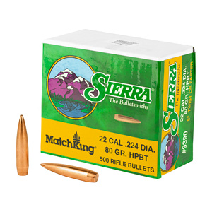 SIERRA MATCHKING .224 80GR 500CT