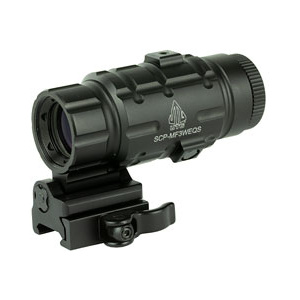 UTG 3X MAGNIFIER WITH FLIP-TO-SIDE QD MOUNT, W/E ADJUSTABLE