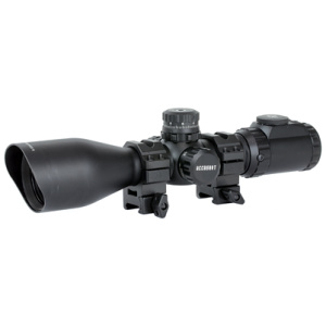 UTG 3-12X44 30MM COMPACT SCOPE, AO, 36-COLOR, MIL-DOT, W/RINGS