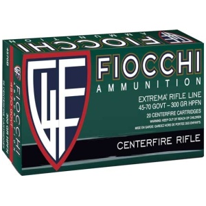 FIOCCHI 45-70 GOV 300GR HP-FN - 20RD 10BX/CS