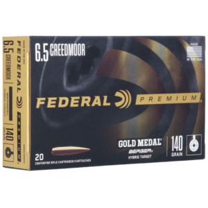 FEDERAL GOLD MEDAL 6.5CM 140GR BERGER VLD 20RD