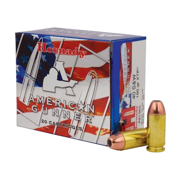 HORNADY AMERICAN GUNNER 40 S&W 180GR XTP