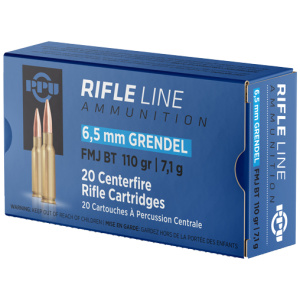 PPU 6.5 GRENDEL 110GR FMJ-BT - 20RD 25BX/CS