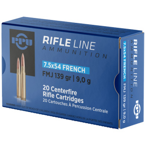 PPU 7.5X54 FRENCH MAUSER 139GR - FMJ 20RD 10BX/CS