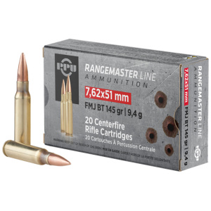 PPU 7.62X51 145GR FMJ BT - 20RD 25BX/CS