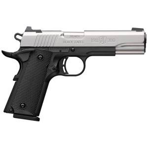 BROWNING 1911-380 STAINLESS - 380ACP 4.25"FS 8RD BLK/SS
