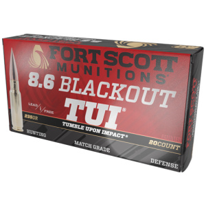 FORT SCOTT 8.6 BLACKOUT 235GR - TUI SOLID COPPER 20RD 10BX/C