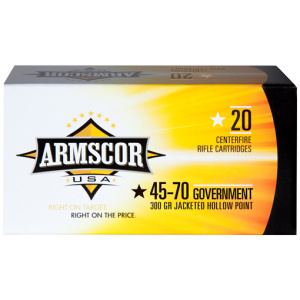 ARMSCOR 45-70 GOV 300GR JHP - 20RD 10BX/CS