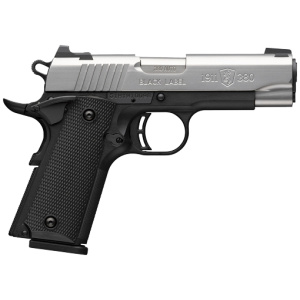 BROWNING 1911-380 STAINLESS - 380ACP 3.58"COMP 8RD BLK/SS