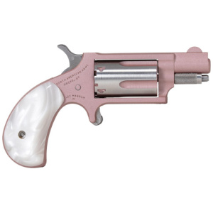 NAA MINI-REVOLVER 22WMR 1-1/8" - ROSE CERAKOTE WHITE PEARL GP