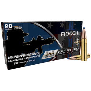 FIOCCHI 300 AAC SBR ENHANCED - 125GR SST 20RD 10BX/CS