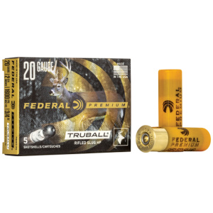 FEDERAL TRUBALL 20GA 2.75" - 3/4OZ RIFLED SLUG 5RD 50BX/CS
