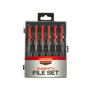 B/C GUNSMITHING FILE SET 6PC BLK/RD