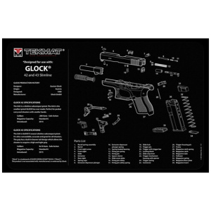 GLOCK 42/43 CLEANING MAT  - 11" X 17"