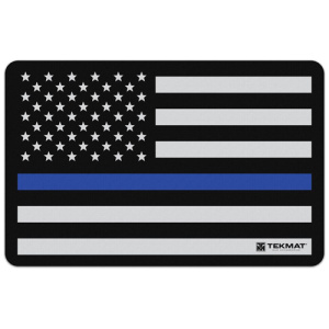 POLICE SUPPORT FLAG CLEANING MAT - 11" X 17"