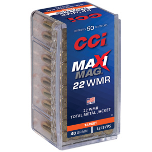 CCI MAXI-MAG 22WMR 40GR FMJ - SOLID 1875FPS 50RD 40BX/CS