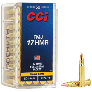 CCI 17HMR 20GR FMJ 2375FPS - 50RD 40BX/CS