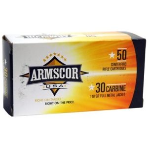 ARMSCOR 30 CARBINE 110GR FMJ - 50RD 20BX/CS