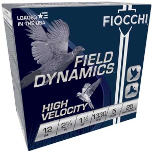 FIOCCHI 12GA 2.75" 1-1/4OZ - #5 1330FPS 25RD 10BX/CS