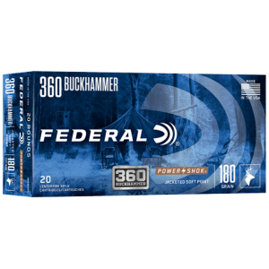 FEDERAL POWER-SHOK 360 - BUCKHAMMER 180GR SP 20RD 10B/C