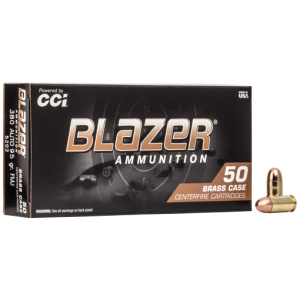 CCI BLAZER BRASS 380 ACP - 95GR FMJ 50RD 20BX/CS