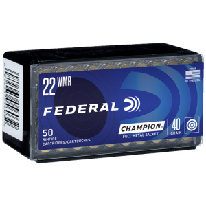 FEDERAL 22WMR 40GR FMJ 1880FPS - 50RD 60BX/CS