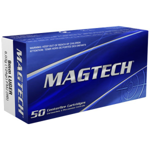 MAGTECH 9MM LUGER - 124GR FMJ-RN 50RD 20BX/CS