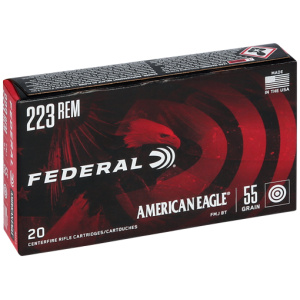 FEDERAL AE 223 REM 55GR FMJ-BT - 20RD 25BX/CS