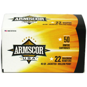 ARMSCOR 22WMR 40GR JHP 1875FPS - 50RD 40BX/CS