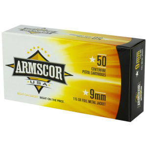 ARMSCOR 9MM LUGER 115GR FMJ - 50RD 20BX/CS