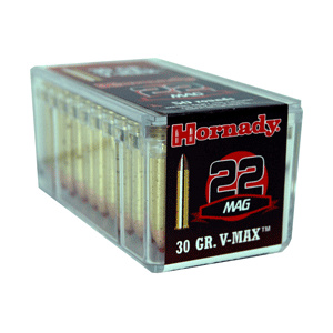 HORNADY 22WMR 30GR V-MAX - 2200FPS 50RD 40BX/CS