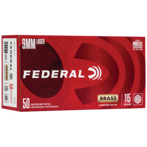 FEDERAL 9MM LUGER 115GR FMJ - 50RD 20BX/CS