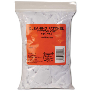 COTTON KNIT CLEANING PATCHES - .223 CALIBER, 1000 BULK BAG