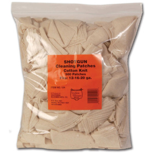 COTTON KNIT CLEANING PATCHES - 3X3, UNIVERSAL SHOTGUN, 500 BULK BAG