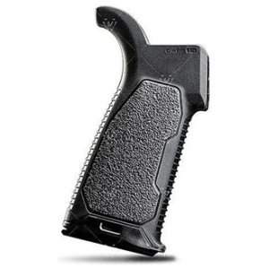 AR OVERMOLDED ENHANCED PISTOL GRIP - BLACK, 15 DEGREES
