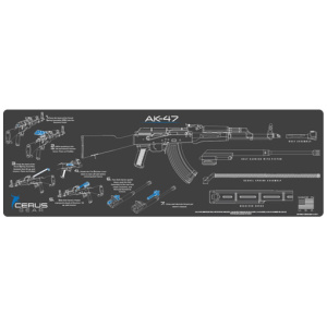 AK-47 INSTRUCTIONAL PROMAT - CHARCOAL GRAY/CERUS BLUE