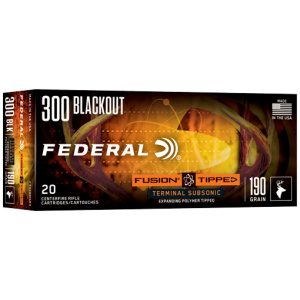 FEDERAL FUSION 300 AAC 190GR - SUBSONIC FUSION 20RD 10BX/CS