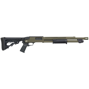 MOSSBERG 590R TACTICAL 12GA - 18.5" 6RD ADJ STK OD GREEN