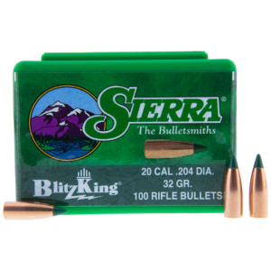 SIERRA BULLETS .20 CAL .204 - 32GR BLITZKING 100CT