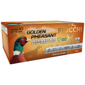 FIOCCHI GOLDEN PHEASANT 12GA - 2.75" 1-1/4OZ #4 10RD 10BX/CS