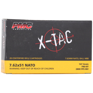 PMC 7.62x51 (7.62 NATO) 147GR - FMJ-BT 20RD 25BX/CS