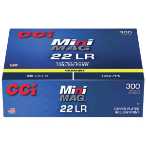 CCI MINI-MAG 22LR 36GR PLATED - HP 1260FPS 300RD 10BX/CS