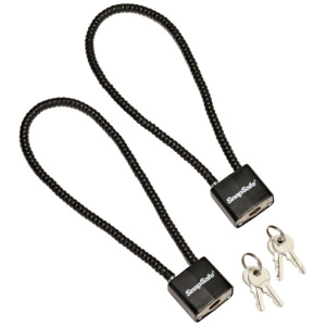 CABLE PADLOCKS - BLACK, 2 PACK, 2 FEET