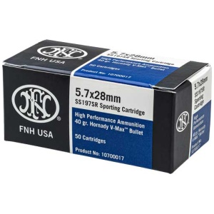 FN 5.7X28 40GR V-MAX SS197SR - 50RD 10BX/CS