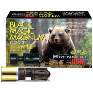 BRENNEKE USA BLACK MAGIC 12GA - 3" 1.375OZ SLUG 5RD 50BX/CS