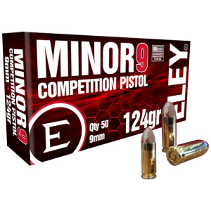 ELEY MINOR 9 COMPETITION 9MM - 124GR FMJ 50RD 20BX/CS