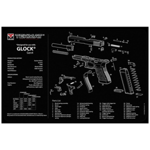 GLOCK GEN 4 CLEANING MAT  - 11" X 17"