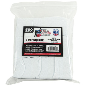COTTON FLANNEL CLEANING PATCHES - .38-.45 CALIBER/.20-410 GAUGE, 500 COUNT