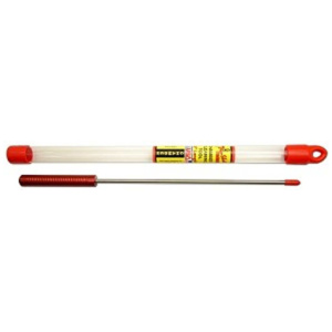 RIFLE & PISTOL CHAMBER ROD - 10", SS WITH RED ALUMINUM HANDLE