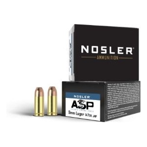 NOSLER 9MM 147GR ASP JHP - SUBSONIC 20RD 10BX/CS